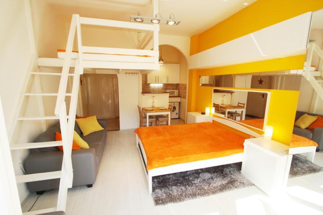 Sunny Studio with Balcony in Party District (Adults Only)