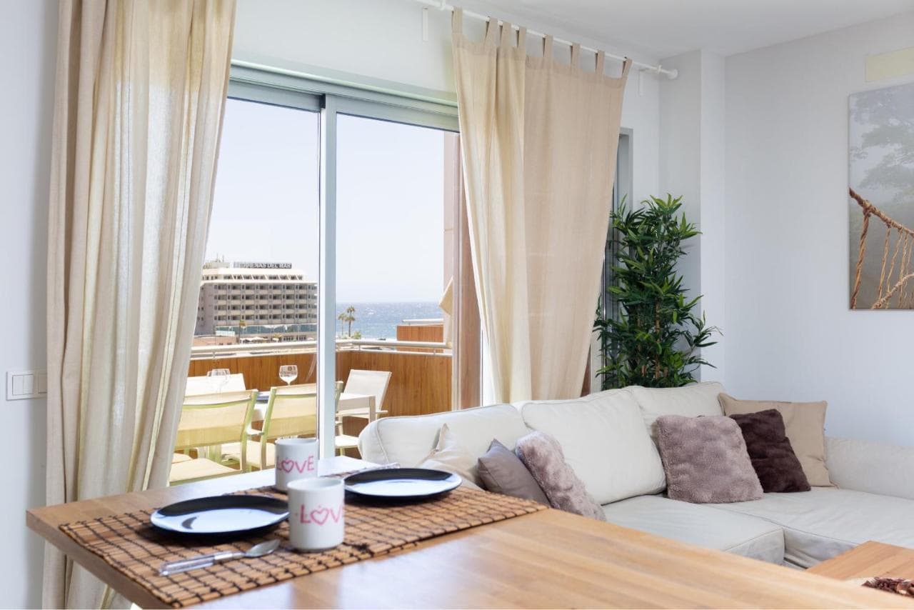 Sea View Apartment in El Medano with Pool & Private Parking Space